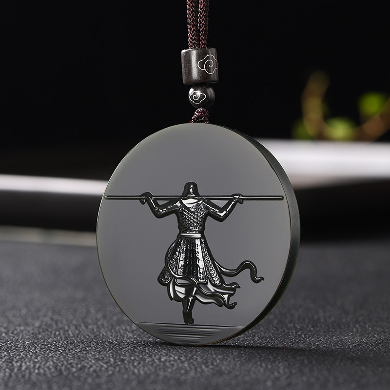 真品和田玉大圣归来玉坠新疆青玉男士女士玉吊坠珠宝玉石玉牌挂件