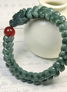 龙骨玉石手链和田玉手串真品玉器
