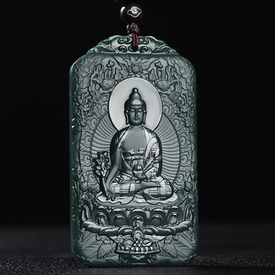 真品新疆和田玉药师佛玉吊坠男士女士挂件药师佛玉佩玉石玉坠玉器