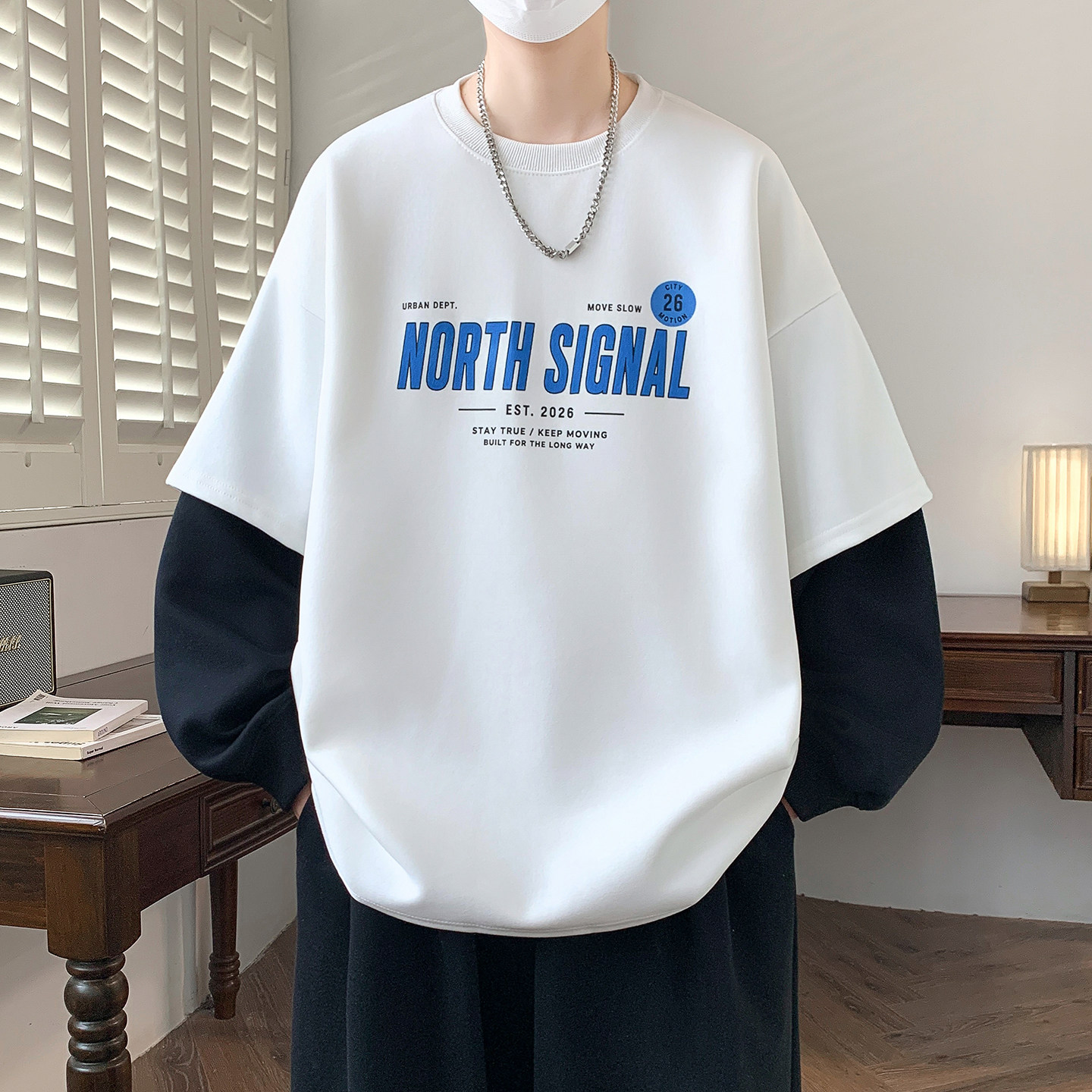 春秋假两件卫衣男孩学生长袖大童