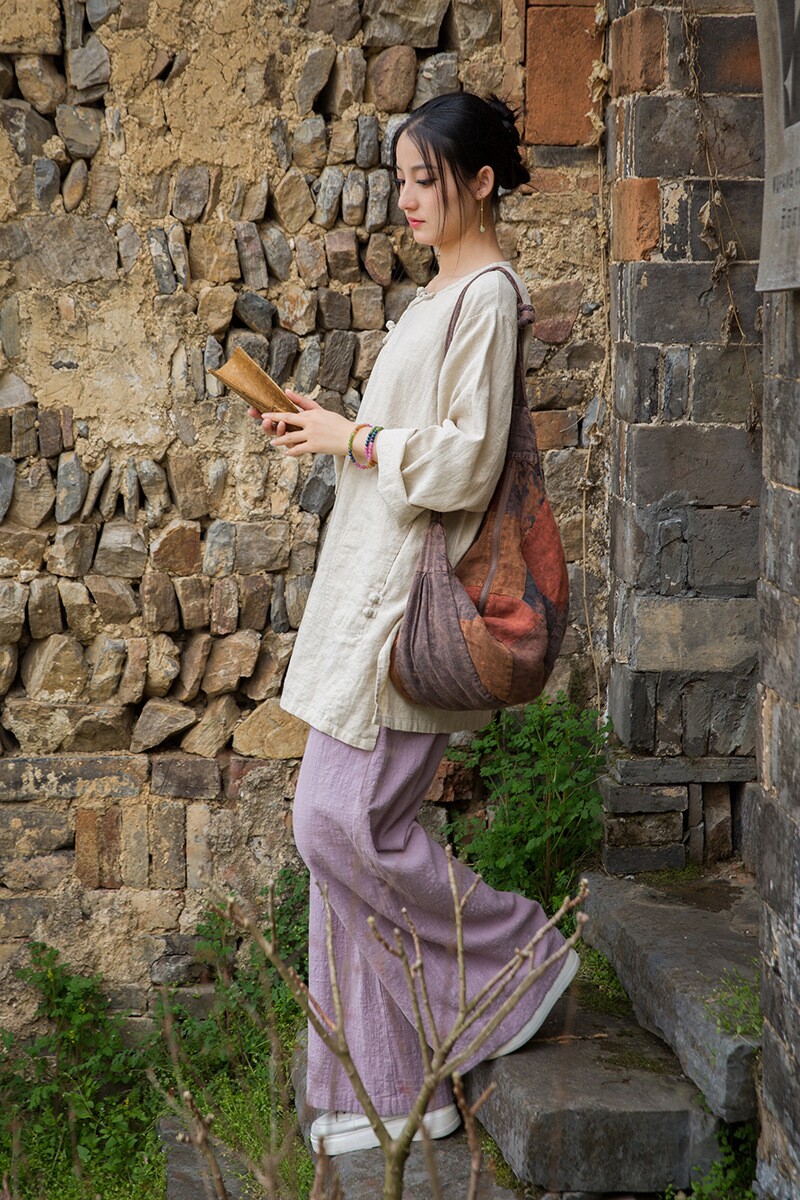 新中式国风禅意居士服女棉麻瑜伽套装打坐练功服寺院拜佛素衣修行