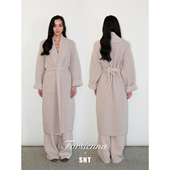 SNT 大衣 燕麦色100%美利奴羊毛浴袍款 白月光图鉴 慵懒冬日系列