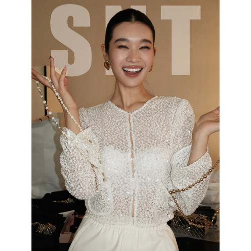 SNT 【吸引力法则】仿佛把碎钻穿在身上的闪亮片外套