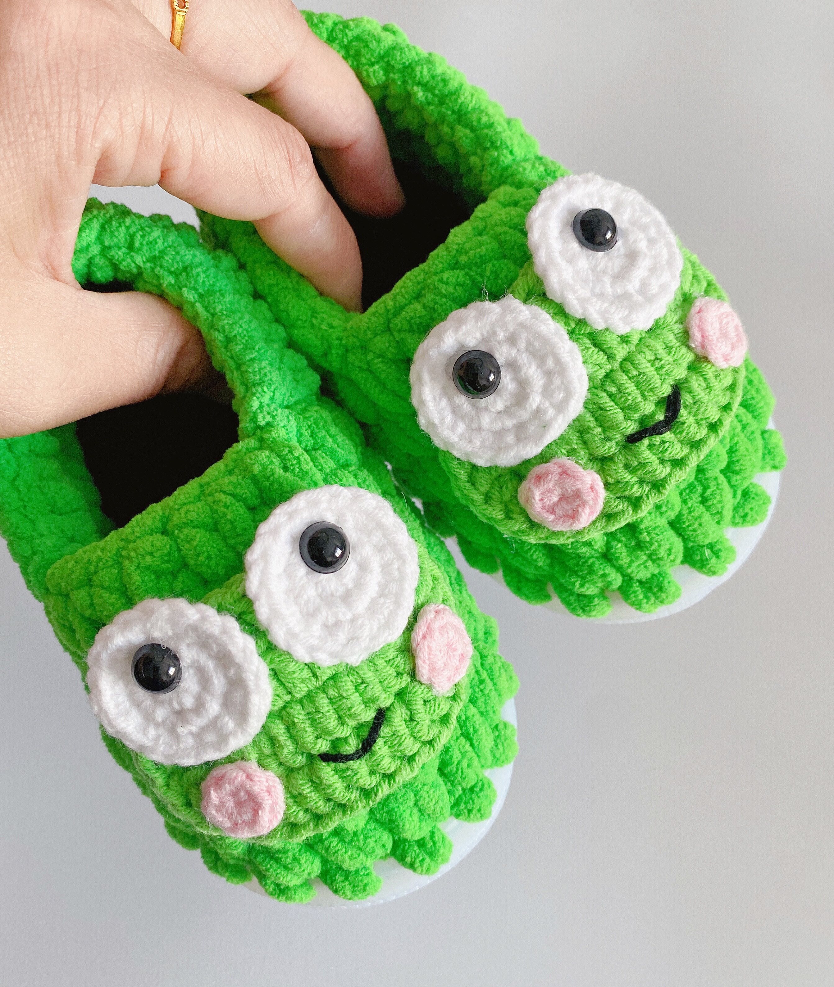 手工编织拖鞋棉鞋材料包儿童卡通青蛙男宝女宝手工冰条线毛线拖鞋