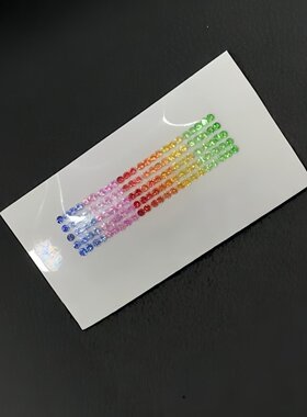 圆形实验室培育彩虹渐变配石裸石 耐高温 首饰手链戒指蜡镶配石