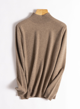 【100%Cashmere】100山羊绒衫半高领毛衣打底针织衫秋冬保暖上衣