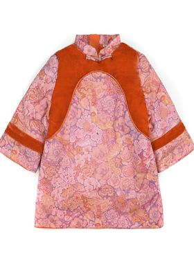 秋冬女童男童棉衣心想事橙拜年年服宝宝裙旗袍裙兄妹装中国风中式