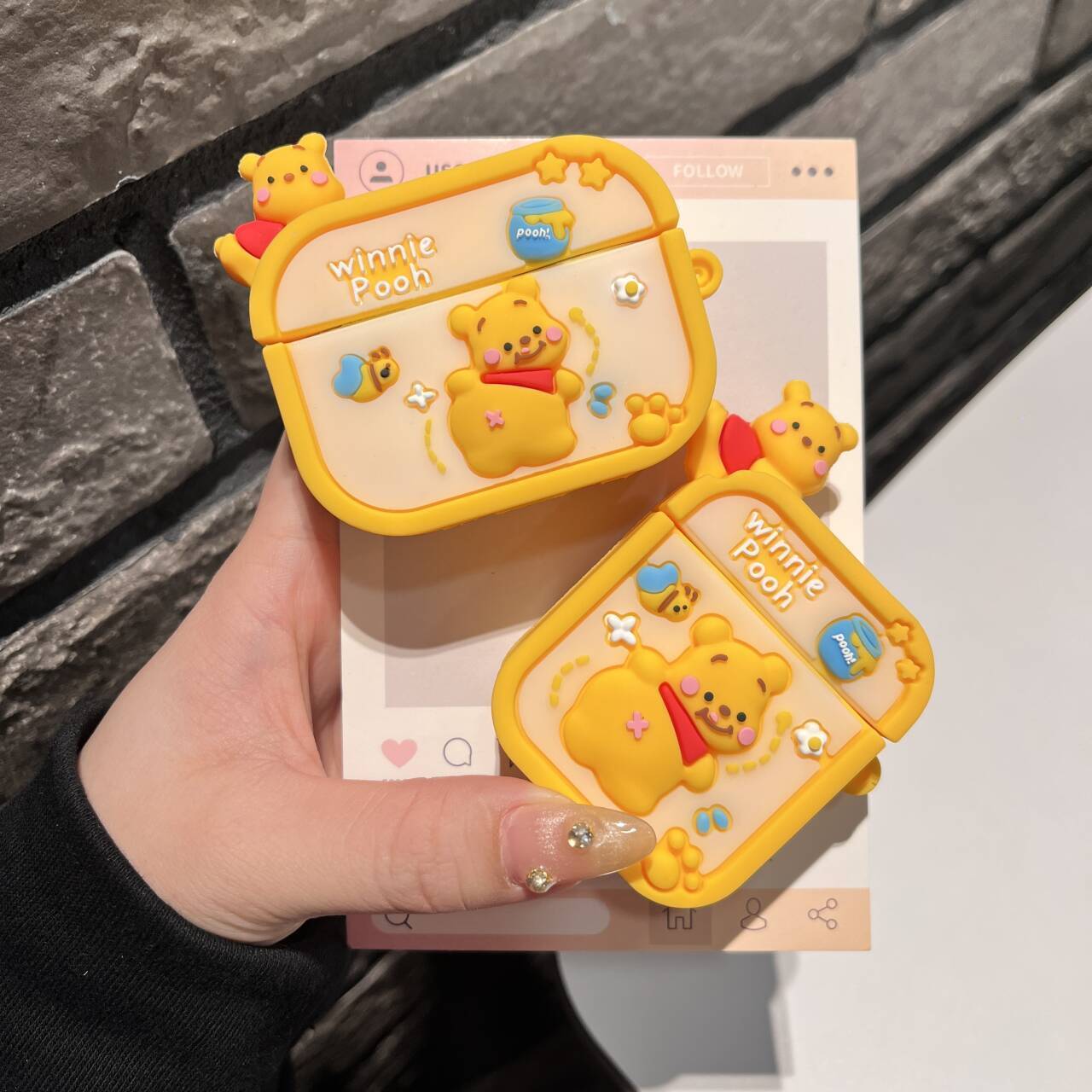 趴趴维尼熊华强北七代Air7/Air6/Air4六代五代新款Air Pro7适用苹果蓝牙AirPods4代Pro2耳机保护套3代壳