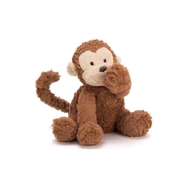 英国Jellycat波浪毛猴子毛绒玩具安抚玩偶儿童礼物娃娃生日礼物