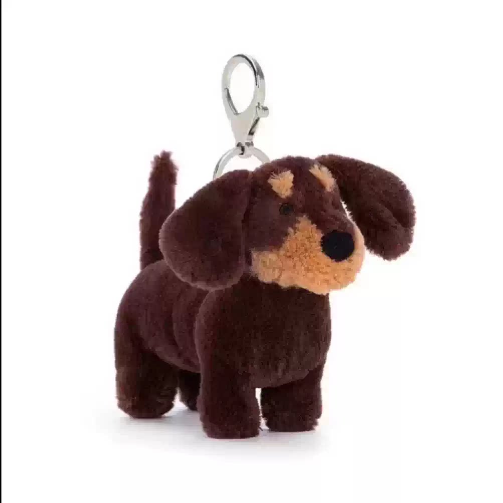 英国jellycat奥托腊肠犬钥匙扣毛绒玩偶腊肠狗挂饰包包挂件生日礼图片
