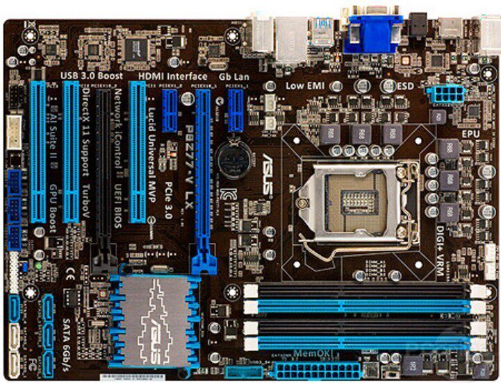 asus/华硕 p8z77-v lx lx2 z77主板 1155针 支持usb3/sata3台式机