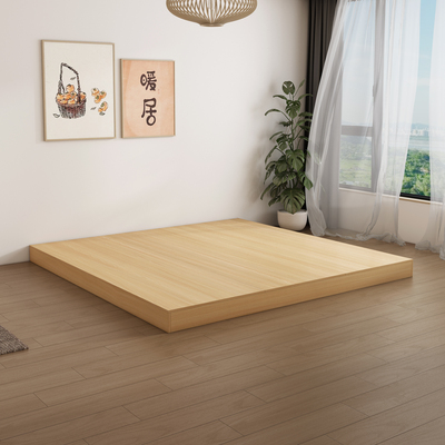 新品定制地台榻榻米一体床地踏踏米落地板式床矮实木箱体小户型小