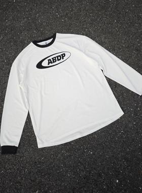 ABDP美式运动休闲长袖薄款舒适男士圆领宽松运动T恤热身服投篮服