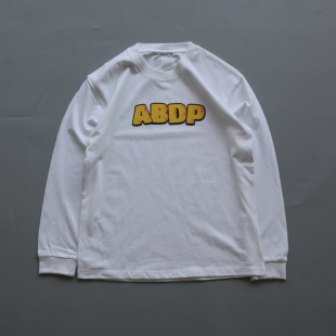 ABDP秋季新款纯棉长袖T恤打底衫美式运动街头宽松圆领印花上衣