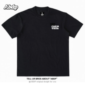 230g精梳宽松T恤宽松运动街头潮流男女大码 ABDP美式 休闲棉短袖