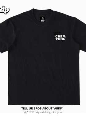 ABDP美式休闲棉短袖230g精梳宽松T恤宽松运动街头潮流男女大码