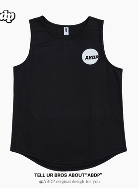 ABDP美式夏季篮球运动背心无袖宽松窄肩训练街头休闲健身印花