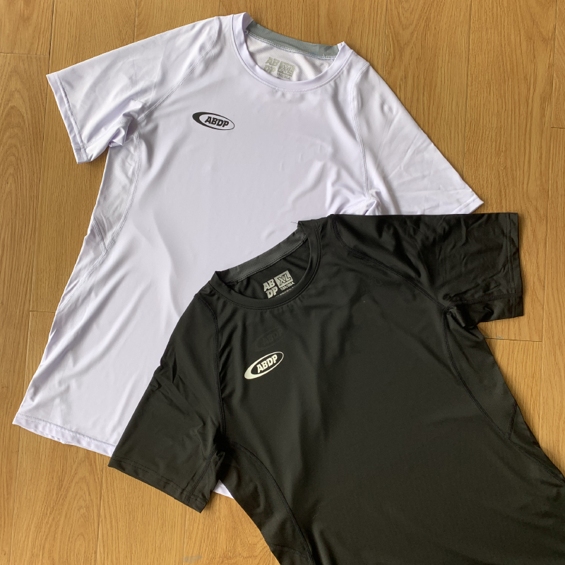 ABDP男士运动紧身短袖弹力上衣篮球训练健身跑步骑行圆领T恤