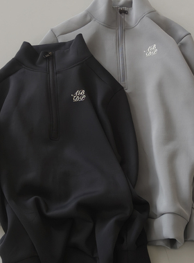 ABDP春秋空气层半拉链卫衣运动休闲户外立领宽松长袖套头夹克