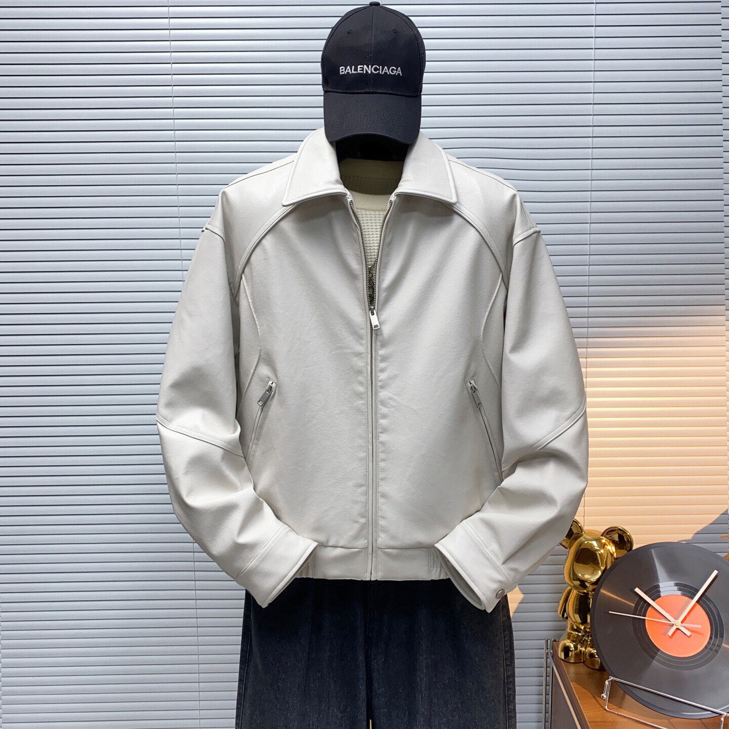 架子图-新标90白鸭绒男士宽松短款皮衣羽绒服75536P330,男装皮衣,电商D216
