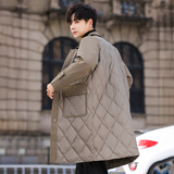 模特图男士90白鸭绒中长款羽绒服外套YR2442P245，男装羽绒服，电商D216