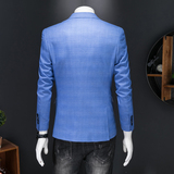 镂空图2025新款男士休闲西服时尚修身西装单西外套DX6929P165，男装西服套装，电商D216