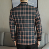 人模图2025新款男士二粒扣休闲西服时尚修身西装单西外套6934P165，男装西服套装，电商D216