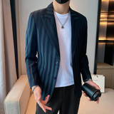 模特图-男士休闲西服修身韩版西装单西外套F6104P165，男装西服套装，电商D216