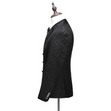 送领带男士商务休闲西服套装三件套礼服套装S-5XL-6026P290，男装西服套装，电商D216