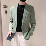 模特图-男士休闲西服韩版修身西装单西外套F6804P165，男装西服套装，电商D216