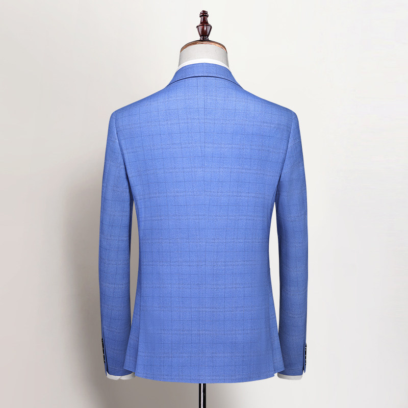 支架图男士休闲西服套装三件套时尚修身礼服西装SJT6929P300,男装西服套装,电商D216