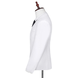 纯白M-6XL外贸西服套装三件套一粒扣2边开叉男士西装7001P190，男装西服套装，电商D216
