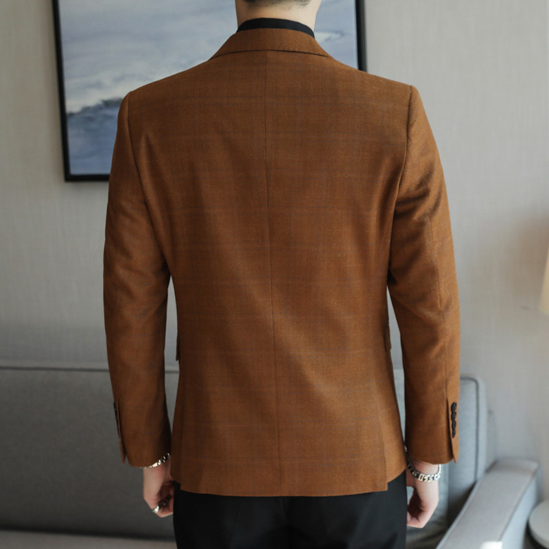 人模图2025新款男士休闲西服时尚修身西装单西外套6933P165,男装西服套装,电商D216