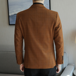 人模图2025新款男士休闲西服时尚修身西装单西外套6933P165图片