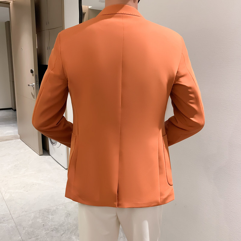 模特图-男士休闲西服韩版修身西装单西外套F6810P165,男装西服套装,电商D216