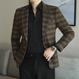 人模图2025新款男士休闲西服时尚修身西装单西外套6922P165，男装西服套装，电商D216