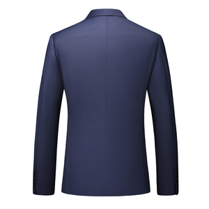M-6XL外贸西服套装三件套修身一粒扣2边开叉男士西装7001P190图片