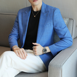 人模图2025新款男士休闲西服时尚修身西装单西外套6929P165图片