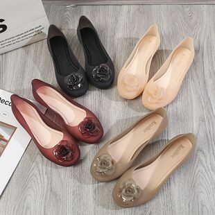 新款塑料凉鞋包头沙滩鞋软底年平底夏季2023雨鞋女防滑果冻鞋防水