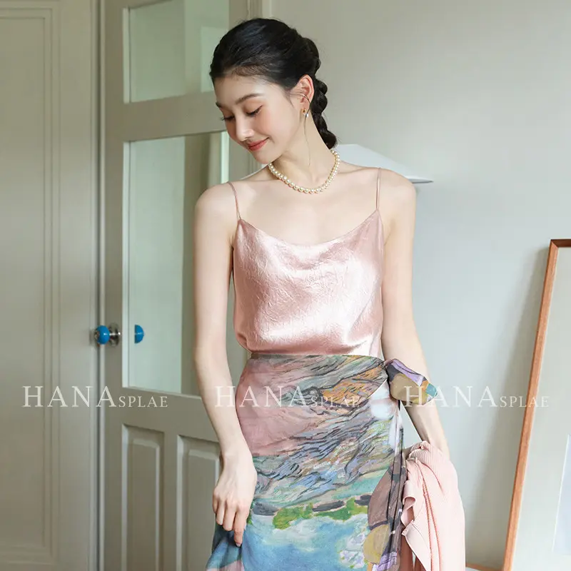 吊带背心女内搭洋气时髦春夏季新款醋酸缎面外穿时尚百搭修身显瘦