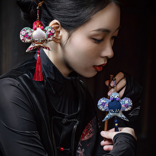 王的手创彩燕发簪手工非遗