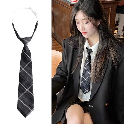 黑色JK日系学院风领带女款