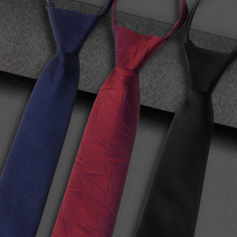 拉链式7CM结婚商务懒人式领带