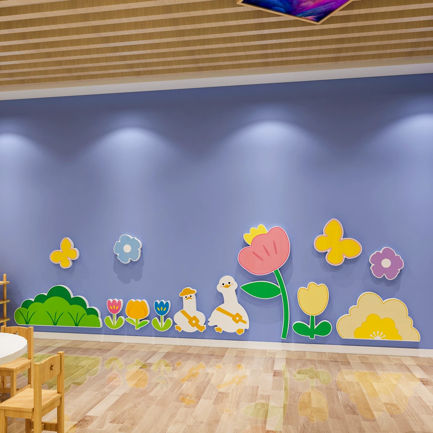 幼儿园环创主题文化墙成品材料托管班教室墙面装饰楼梯走廊布置贴
