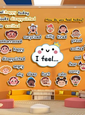 英语教室布置装饰绘本馆环创材料培训机构幼儿园文化主题墙成品QT