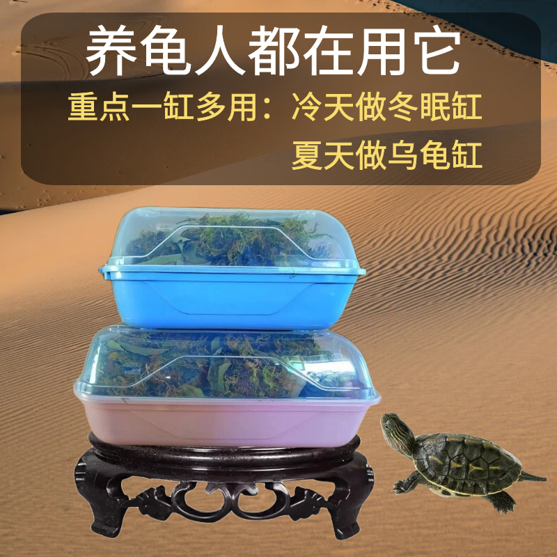 苔藓保湿乌龟冬眠箱草龟过冬用品