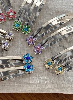 发夹黑色钻一字夹BB夹横竖夹妈妈盘发边夹刘海夹顶发夹头饰品