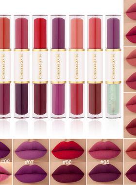 CmaaDu双头唇彩口红单只哑光持色不易沾杯掉色易上色唇彩跨境