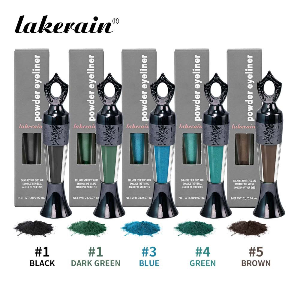 lakerain沙伊德眼线粉粉状眼线笔绿5色持妆不易脱eye powder跨境