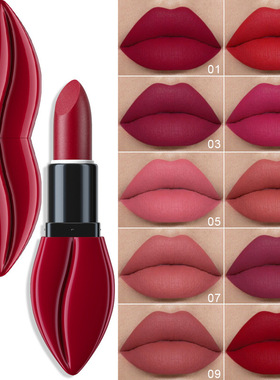 CmaaDu10色哑光口红雾面丝绒不易脱妆持色滋润保湿唇膏跨境款